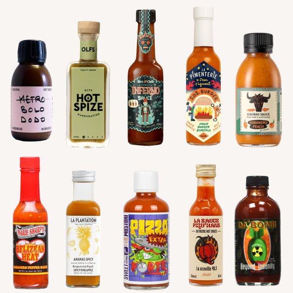 Si t’as envie de vivre le Hot Ones challenge à la maison, j’ai réuni ici 10 sauces piquantes artisanales qui montent en intensité comme une vraie montagne russe. On commence tranquille, on découvre des saveurs fruitées, fumées ou bien acidulées… puis, petit à petit, l’échelle de Scoville te rappelle que t’es venu chercher des sensations.