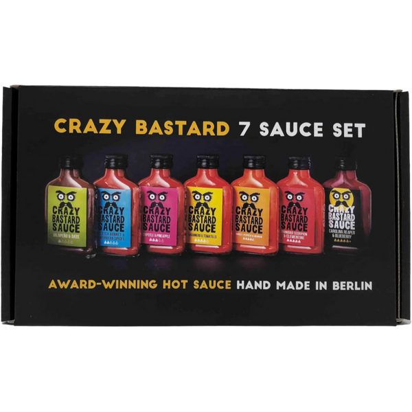 Crazy Bastard - Coffret 7 sauces piquantes hot ones - SWEET PEPPER 