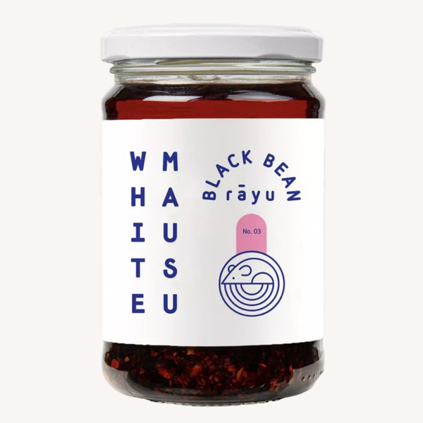 Huile piquante rayu black bean White Mausu