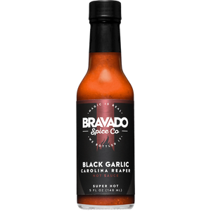 sauce piquante ail noir bravado black garlic reaper - SWEET PEPPER 