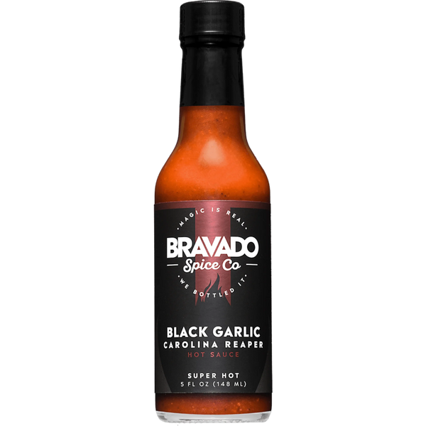 sauce piquante ail noir bravado black garlic reaper - SWEET PEPPER 