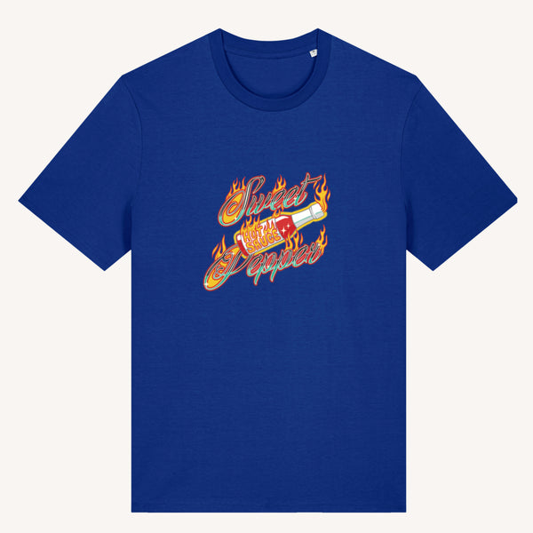 tee shirt sauce piquante bleu